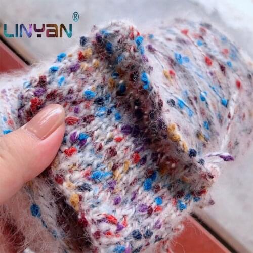 500g White Fancy yarn Wool Thick Yarn crochet Mohair Hand knitting Yarn For Knitting Knit threads Crochet Scarf Shawl yarn ZL45