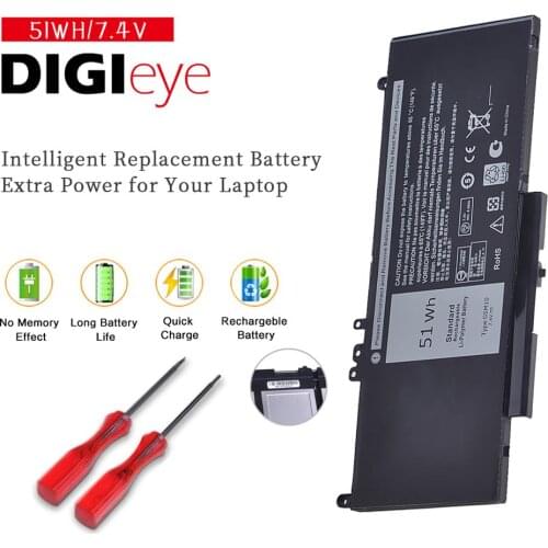 7.4V 51WH Laptop G5M10 Battery for DELL Latitude E5250 E5450 E5470 E5550 E5570 8V5GX R9XM9 WYJC2 1KY05