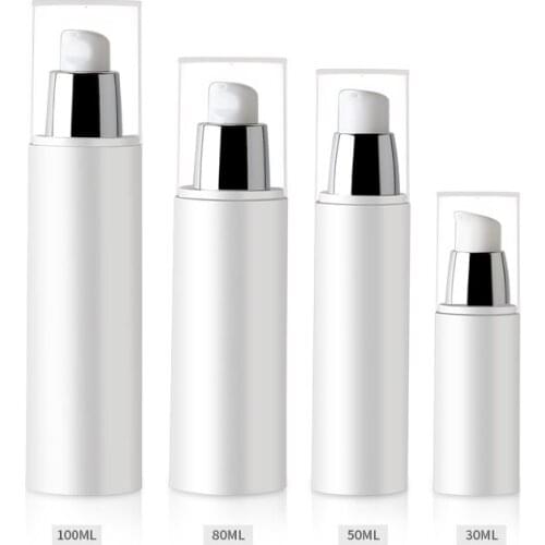 30/50/80/100ml Airless Container Cosmetics Empty Refillable Bottles Cream Pump Pressed Spray Body Wash Skin Care Shampoo Lotion