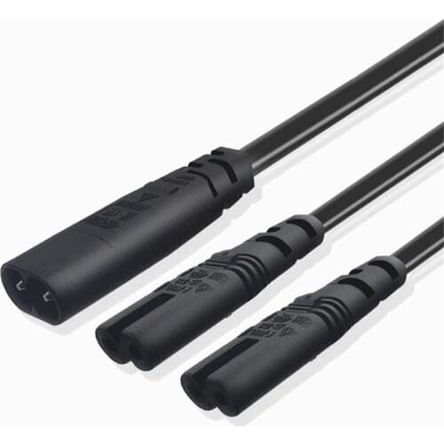 C8 to 2 * C7 Male to Female Eight Character Power Extension Cable IEC320 C7 TO C8 Extended Power Cord 0.28m