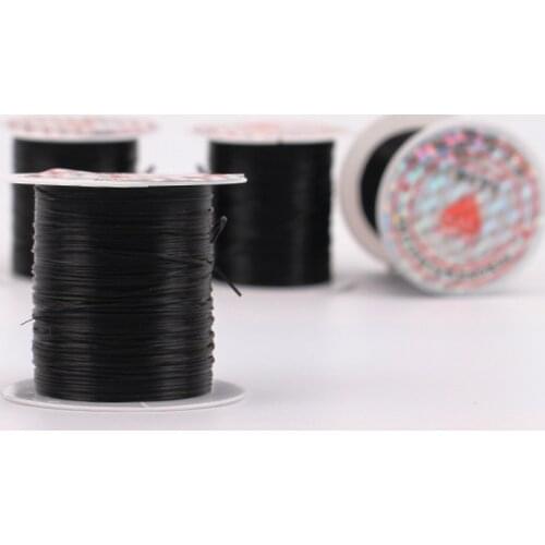 Hot Sale Black 10M/Roll Thread of Weaving Polyamide Spandex Fishing Thread Line Wig / Hair Extension Weft Tools/Clips