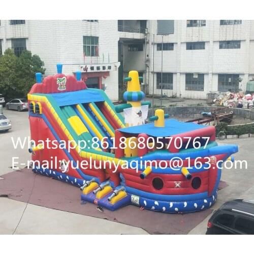 Hot sale inflatable bouncy castle slide, inflatable jump and slide pirate for party