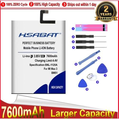 HSABAT Xiaomi Mi Max Phone Batteries