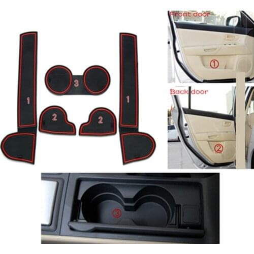 Car Gate Slot Pad Non-slip Cup Mats Anti Slip Door Groove Mat for Mazda 3 BK 2003 2004 2005 2006 2007 2008 2009 MK1 Stickers