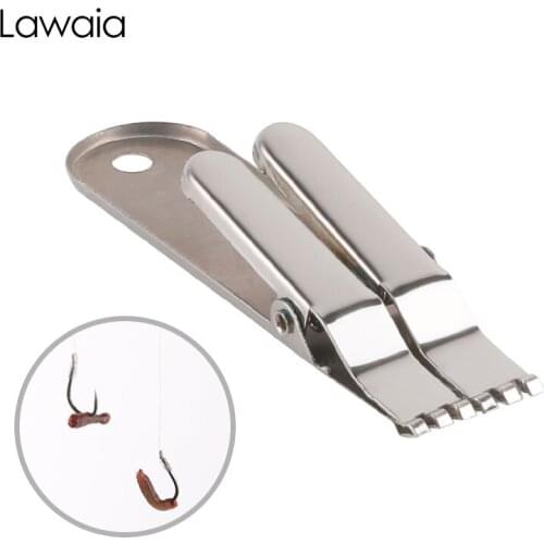 Lawaia Fishing Stainless Steel Hook Clip Earthworms Bloodworm Bait Is Live Maggots On The Clip Fishing Bloodworm Fishing Tools