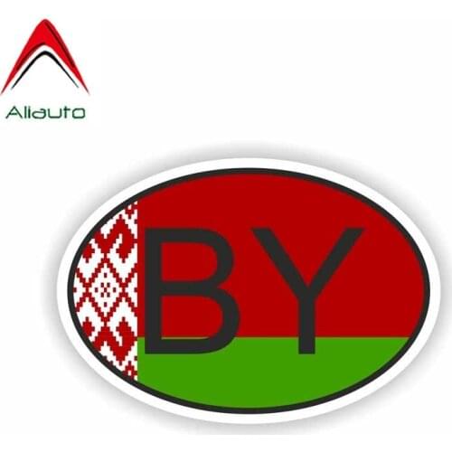 Aliauto Personality Car Stickers Country Code By Belarus Motorcycle Waterproof Sunscreen Anti-UV Reflective Decal,12cm*8cm