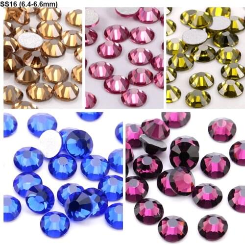 New crystal 288pcs/pack SS30 crystal clear color 6.5mm round glue on flatback M-foild non-hotfix rhinestone for Clothes