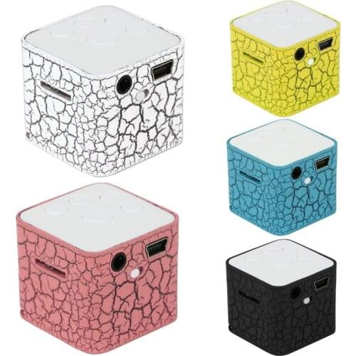 New 1pc Mini MP3 LED Light Portable Stereo Bass Speakers Travel Mini Music Player Speaker Support TF Card Nice Gift for Children