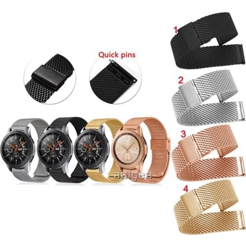 Milanese Stainless Steel Band Strap For Samsung Galaxy Watch 42mm 46mm Watchbands 20mm 22mm
