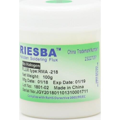 RIESBA RMA-218 BGA Solder Flux Paste Solder 100g for SMT Reballing