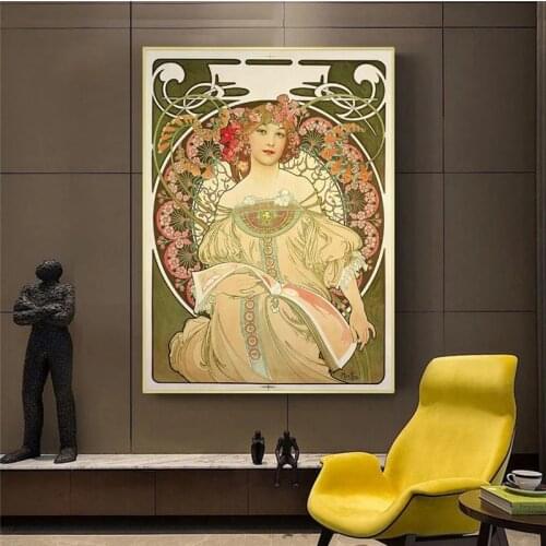 Fairy Art Nouveau Famous Paintings by Alphonse Mucha Canvas Art Posters And Prints Mucha Art Pictures For Living Room Wall Decor