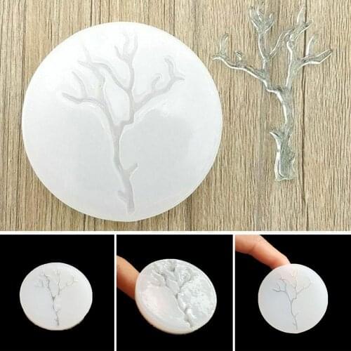 Tree Leaf Jewelry Making New Mirror Crystal Epoxy Manual Silicone Craft Pendant Molds Diy Mold Necklace Transparent Baking R6J4