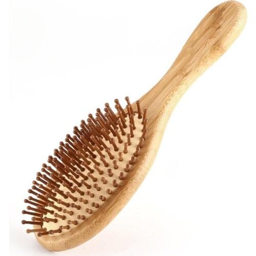 High Quality Hair Comb Bamboo Airbag Massage Comb carbonized solid wood bamboo cushion anti-static hair Brush combs travel