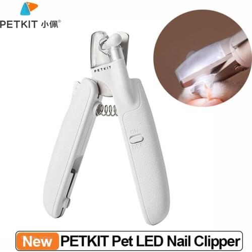 Youpin PETKIT Pet LED Nail Clipper Cat Dog Safety Pet Nail Scissors Pet Nail Trimmer Splash Proof Nail Vessels Grooming Cutter