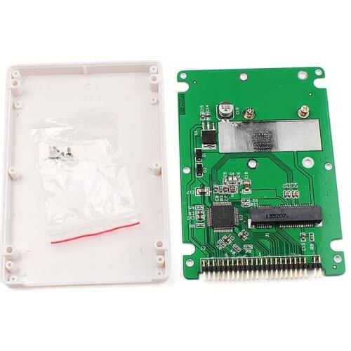 Replacement Mini SATA mSATA SSD to 44pin IDE Adapter with Case As 2.5" HDD Hard Disk Drive for PC Computer Accessories