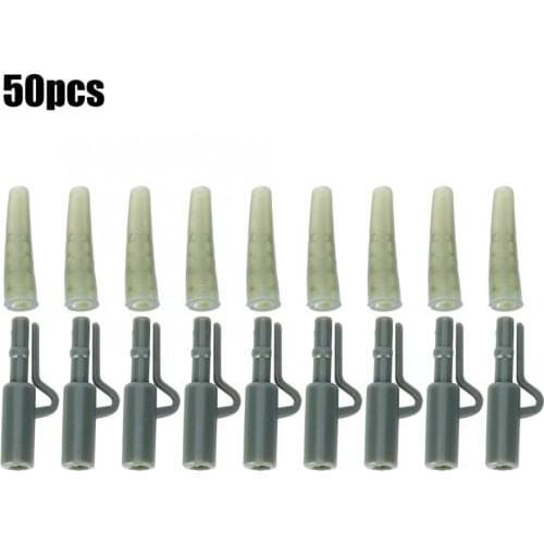 50PCS Mini Lead Clips & Tail rubbers Cone Carp Fishing Tackle Kit Accessories for Carp Fishing Rig Equipment Tackle