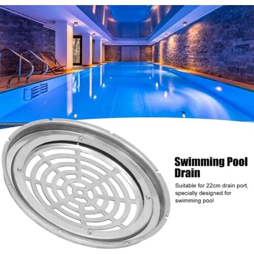 8.7 Inch Swimming Pool Drain Cover Floor Drain Round Stainless Steel Main Drainer Part Anti-clogging Grid Ground Accessary