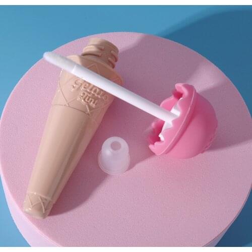 8ML Ice Cream Lip Gloss Empty Tube Containers Jars DIY Makeup Tools Cosmetic Transparent Lip Balm Refillable Bottle