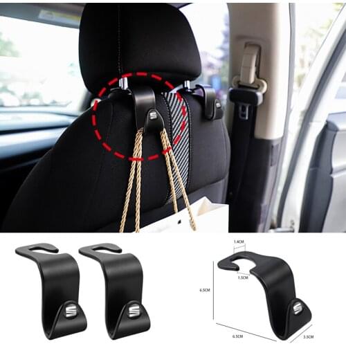2Pcs Car Seat Back Hook Accessories For Seat Leon 5F Ibiza Ateca Exeo Altea Arona Toledo Tarraco Alhambra Formrentor E-Racer