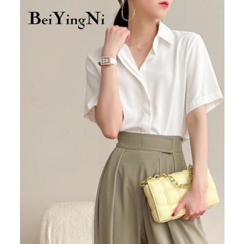 BEIYINGNI Short Sleeve Shirts For Women