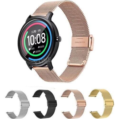 20mm Metal Watchband for Xiaomi Mibro Air Strap Bracelet Smart Watch Band Stainless Steel Wristband for Mi bro Air Correa