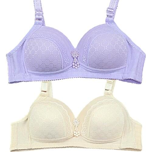 Plus Size Wireless Cotton Bras Women Wire Free Comfortable Push Up Bra Female Soft Underwere Lady Lingerie Big Bust 44 B C Cup