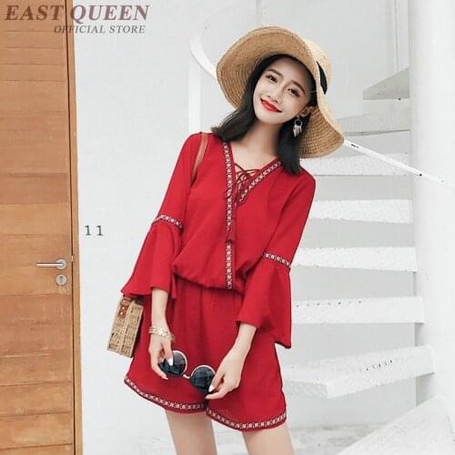 Combishort femme summer style jumpsuit shorts beach fashion boho clothing combi short AA3255 Y