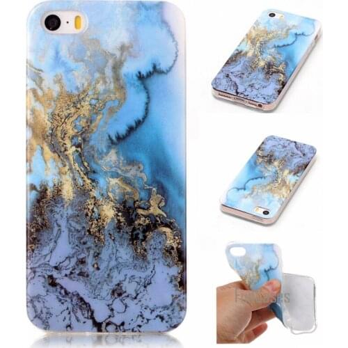 For iphone 5s case silicone For iPhone SE cover Case Marble Stone image Painted Bags & Case For iPhone 5