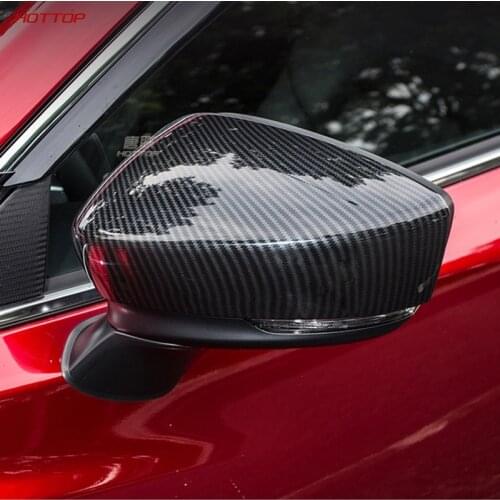 For Mazda Atenza 2018-2020 Rearview Mirror Cover Carbon Fiber Pattern Cover Reverse Mirror Anti Scratch Protection