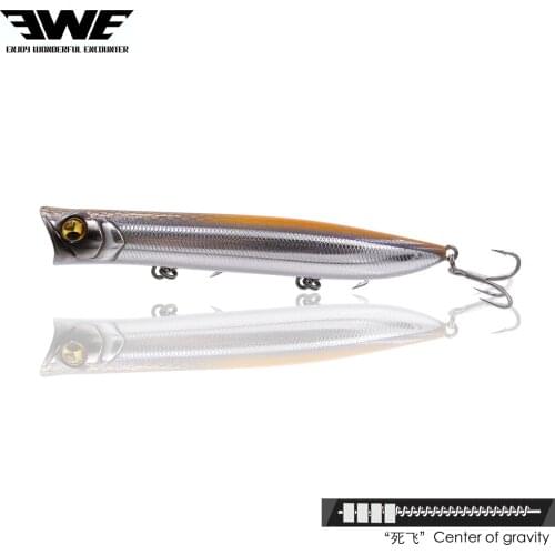 EWE Ghost Wave AR-C Popper lures 115mm 18g Artificial Topwater Fishing Lure Surface Baits 85mm 9.5g For Bass Pike Fishing
