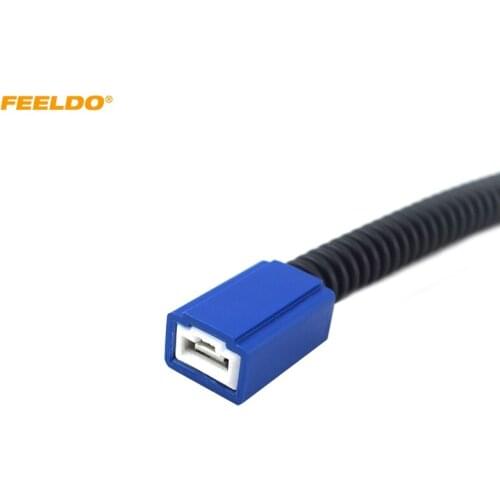 FEELDO 10Pcs H1 Ceramic Socket Heavy Duty Ceramic Wiring Harness H1 Light Bulb Connector Adapter For Headlights #FD-5491