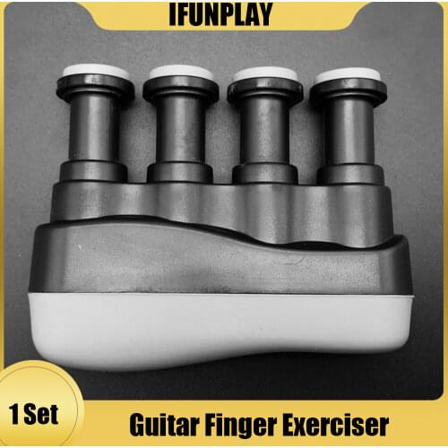 Guitar Finger Exerciser Piano guitar Finger power Trainer Hand Grip Gripper Workout Gym Exerciser for Children and Adult Black