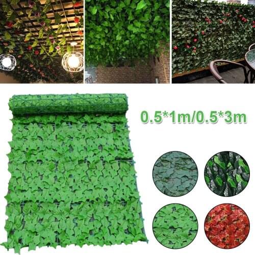 Artificial Leaf Privacy Fence Green Vine Hedge Privacy Fence Screen Bendable Leaf Fence Home Decoration for Garden Porch Balcony