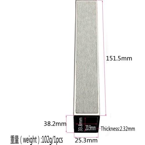 Fret Leveling Files W/ Self-adhesive Sandpaper for Guitar Bass Ukulele Gray