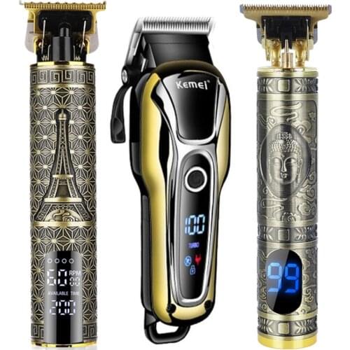 Hair Clipper Electric Hair trimmer Cordless Shaver Trimmer 0mm Men Barber Hair Cutting Machine Carved Hair clipper Hairdresser