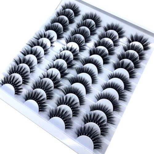 HBZGTLAD 20 pairs 10-20mm natural 3D false eyelashes fake lashes makeup kit Mink Lashes extension mink eyelashes maquiagem