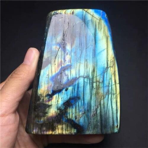 145-2800gNatural Crystal Moonstone Raw Gemstone Ornament Polished Quartz Labradorite Handicraft Decorating Stone Mineral Healing