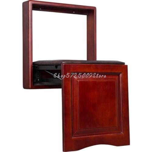 Invisible Folding Shoe Changing Stool Wall Hanging Door Household Solid Wood Wall Hanging Telescopic Wall Folding Hardware Door