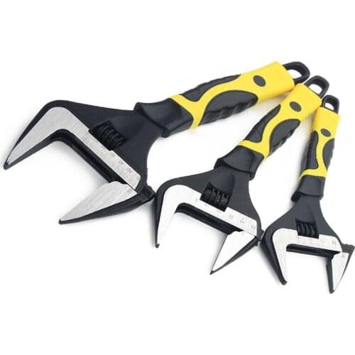 New Hot Adjustable Spanner Large Opening Wrench Universal Mini Nut Key Set 6/8/10/12 Inch Pipe Wrench Bathroom Repair Hand Tools