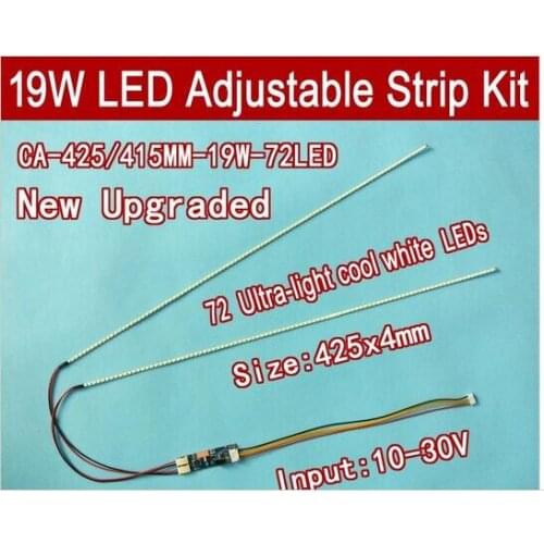 New 20PCS 19'' W 425mm Adjustable brightness led backlight strip kit,Update 19inch-wide LCD ccfl to LED backlight