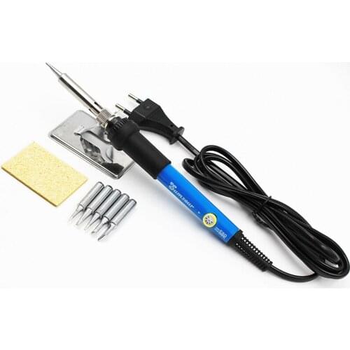 New Thermostatic Electric Soldering Iron Kit Set 220V 60W EU Plug Welding Solder Rework Station Heat Pencil Tips Repair Tool