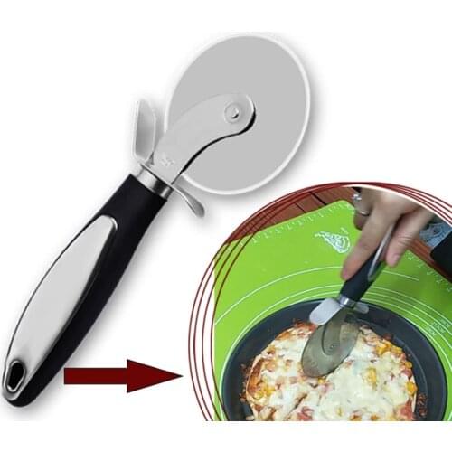 Pizza Cutter Stainless Steel Pizza Knife Cake Bread Pies Round Knife Pastry Pasta Dough Kitchen Baking Tools