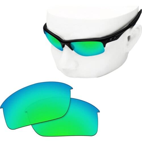 OOWLIT Polarized Replacement Lenses of Green Mirror for-Oakley Bottle Rocket OO9164 Sunglasses