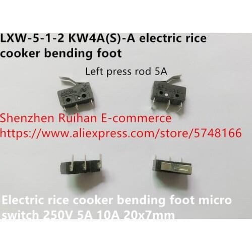 Original new 100% LXW-5-1-2 KW4A(S)-A electric rice cooker bending foot micro switch 250V 5A 10A 20x7mm