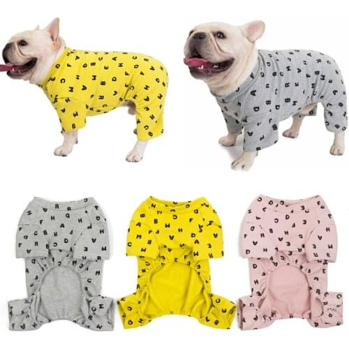 Autumn Winter Cute Dog Pajamas Cotton Puppy Jumpsuit Pug French Bulldog Clothes Pet Costume Overall Poodle Bichon Dog Pyjama