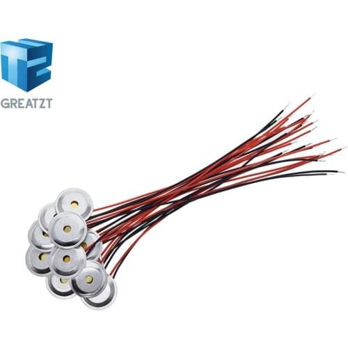 GREATZT 10 Pcs Piezoelectric Piezo Ceramic Wafer Plate Dia 15mm For Buzzer Loudspeaker + Aluminum shell