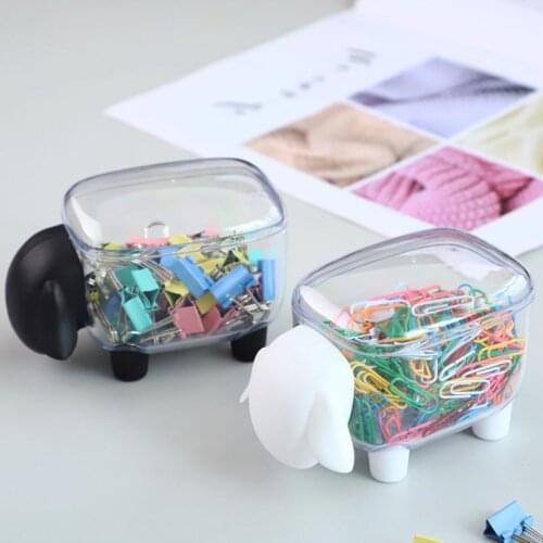 Mini Plastic Cotton Swab Storage Box Cute Sheep Shape Dust-proof Cosmetic Cotton Home Storag Jar Organization Hot Sale