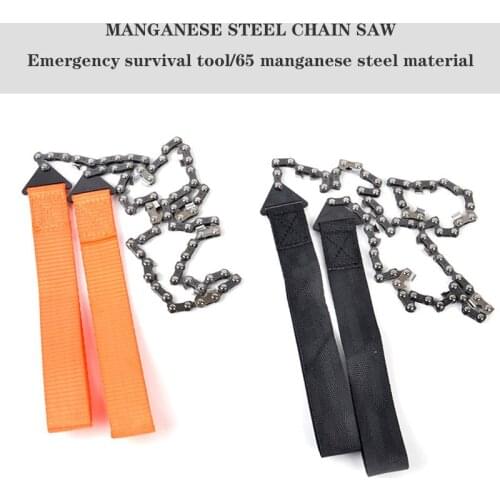 24 Inch Portable Outdoor Survival Hand Zipper Saw Garden Saw Hand Zipper Saw Wire Saw Garden Chain Saw Pocket Saw