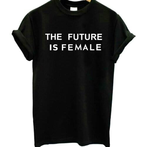 Skuggnas THE FUTURE IS FEMALE print Women tshirt Cotton Casual Funny t shirt For Lady Girl Top Tee Hipster Tumblr Top shirt