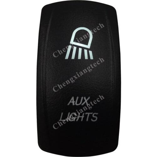 DC12V 24V Marine Grade AUX LIGHTS Rocker Switch White Led lamp 3 Pin ON/OFF SPST Waterproof IP66
